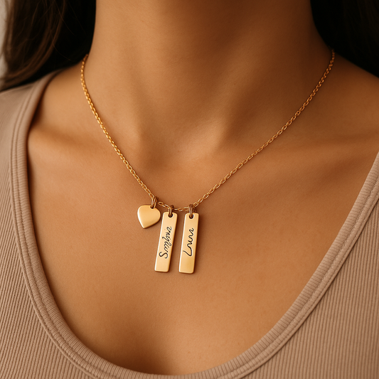 Collier pendentif personnalisé prénoms 3 médaillons (or ou argent)