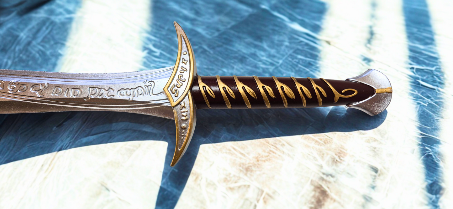 Épée Hobbit – Réplique de l'épée de Bilbon – Cosplay réaliste – Lame sécurisée avec revêtement Caoutchouc et Noyau en Fibre de Verre – épée de Pirate - Seigneur des Anneaux