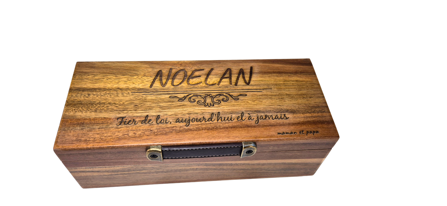 Boîte à Montres personnalisable avec 6 Compartiments, Écrin à Montres pour Hommes, Vitrine de Montres, Boîte de Rangement avec Coussin Amovible