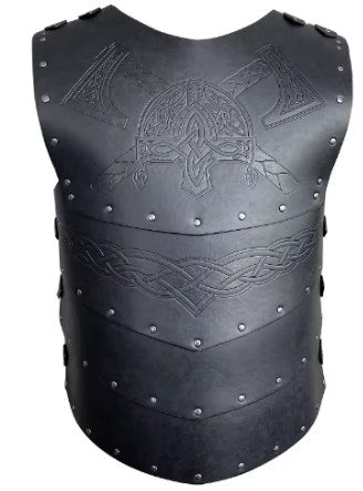 Générique Armure Viking de Buste Noir - Armure médiévale Poitrine pour Cosplay
