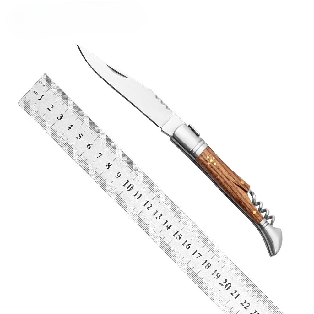 Couteau Laguiole personnalisé avec tire-bouchon – Gravure sur lame – 20 cm déplié