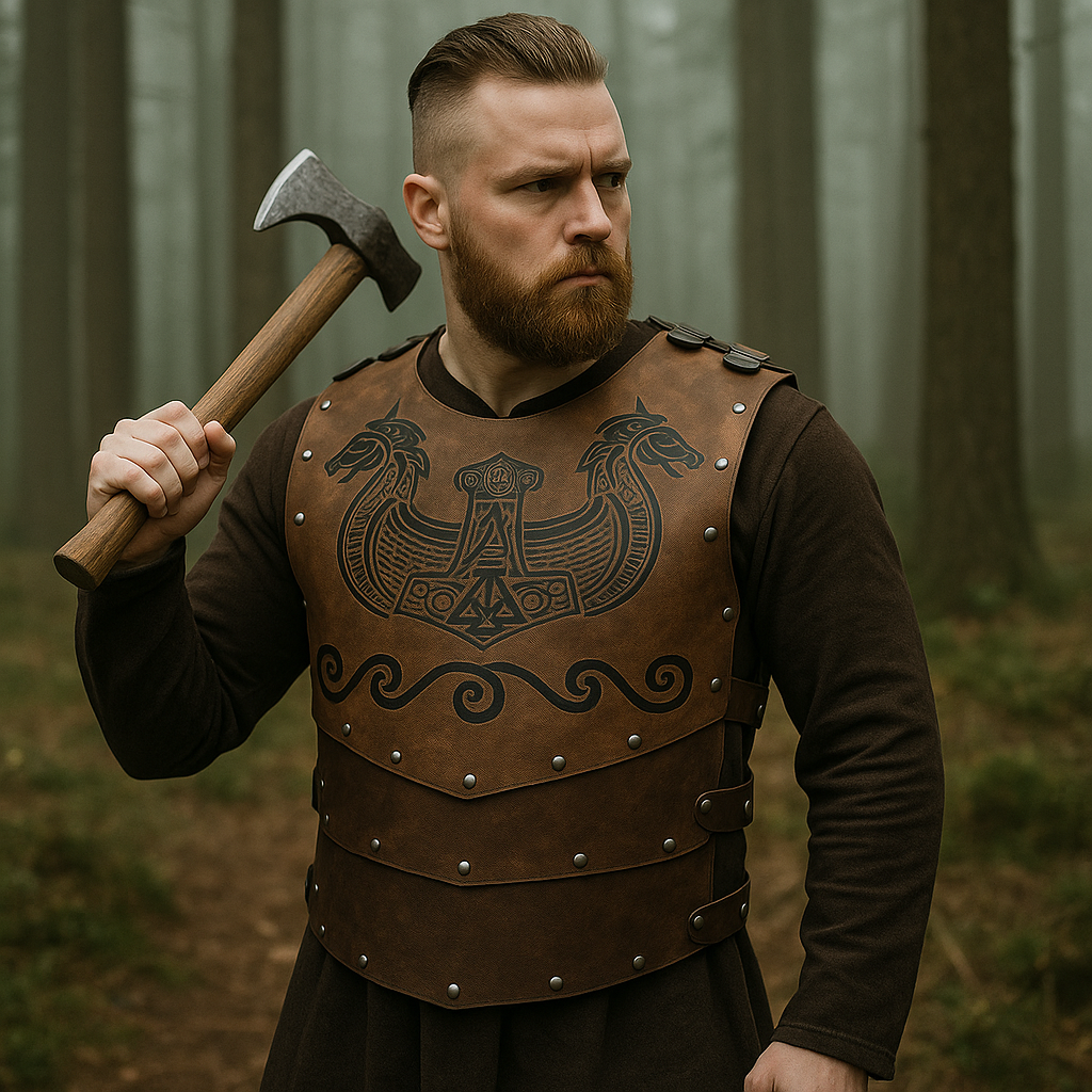 Générique Armure Viking de Buste Noir - Armure médiévale Poitrine pour Cosplay