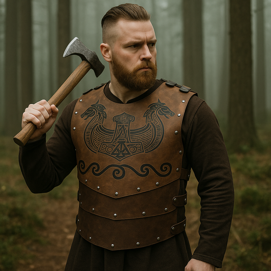 Générique Armure Viking de Buste Noir - Armure médiévale Poitrine pour Cosplay