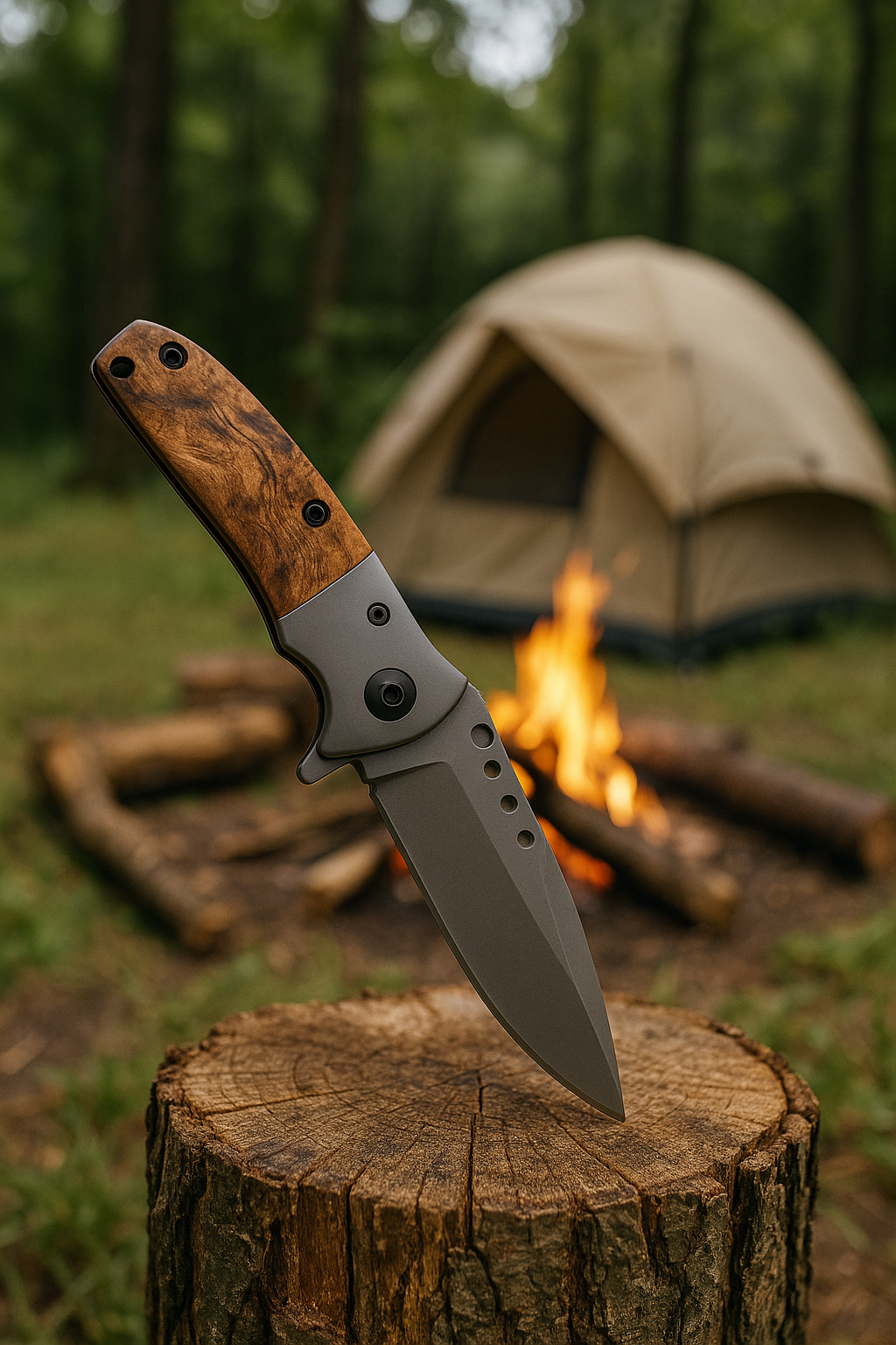 Couteau personnalisé avec votre écriture manuscrite - Couteau de survie et camping