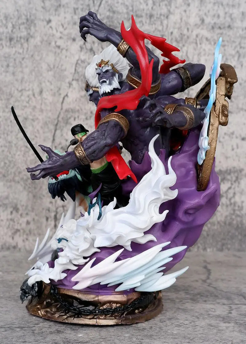 Figurine Roronoa Zoro vs King – One Piece – Édition Collector – Statue de Combat Épique – PVC de Haute Qualité – 26 cm