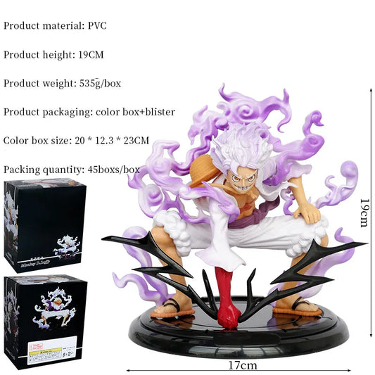 Figurine Monkey D. Luffy Gear 5 – One Piece – 21 cm – PVC de Haute Qualité – Édition Collector Anime Manga