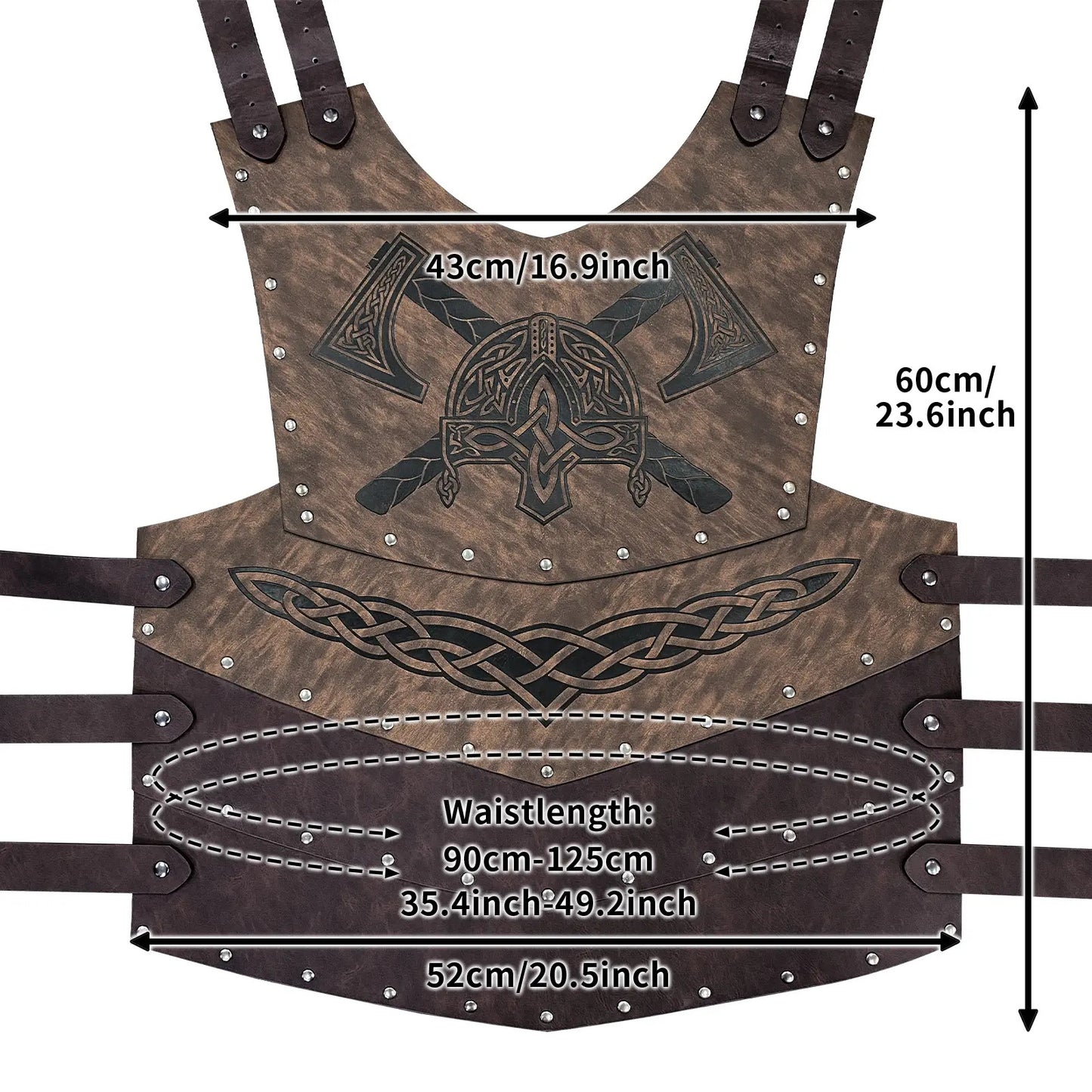 Générique Armure Viking de Buste Noir - Armure médiévale Poitrine pour Cosplay