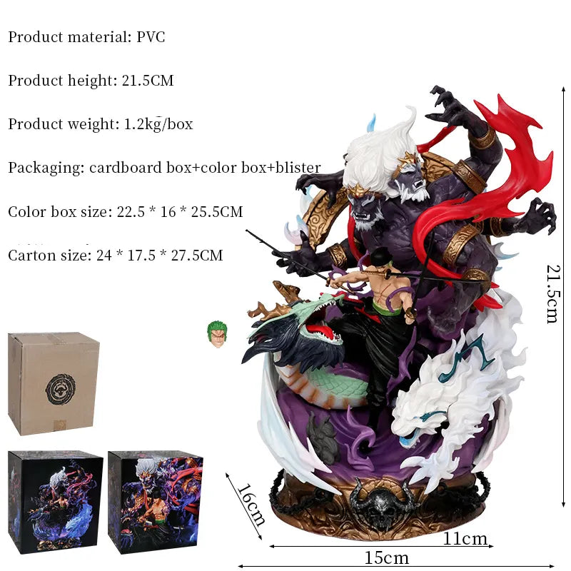Figurine Roronoa Zoro vs King – One Piece – Édition Collector – Statue de Combat Épique – PVC de Haute Qualité – 26 cm