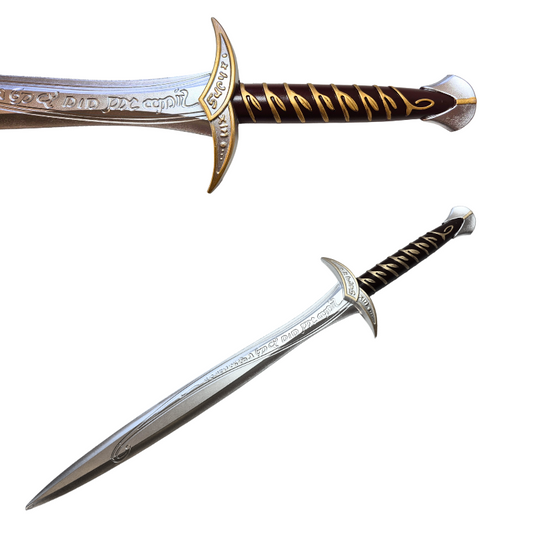 Épée Hobbit – Réplique de l'épée de Bilbon – Cosplay réaliste – Lame sécurisée avec revêtement Caoutchouc et Noyau en Fibre de Verre – épée de Pirate - Seigneur des Anneaux