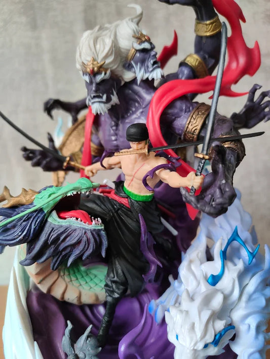 Figurine Roronoa Zoro vs King – One Piece – Édition Collector – Statue de Combat Épique – PVC de Haute Qualité – 26 cm